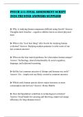 PSYCH 515 FINAL ASSESSMENT SCRIPT 2026 TRUSTED ANSWERS SUPPLIED