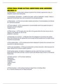 CPCM FINAL EXAM ACTUAL QUESTIONS AND ANSWERS GRADED A&plus;