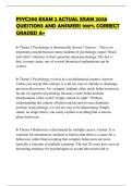 PSYC290 EXAM 2 ACTUAL EXAM 2026 QUESTIONS AND ANSWERS 100&percnt; CORRECT GRADED A