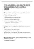 PSYC 365 MIDTERM 2 2026 COMPREHENSIVE STUDY GUIDE COMPLETE SOLUTIONS VERIFIED
