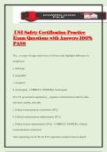 USI Safety Certification Practice Exam Questions with Answers 100&percnt; PASS