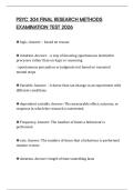 PSYC 304 FINAL RESEARCH METHODS EXAMINATION TEST 2026