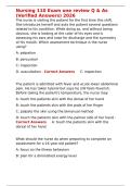Nursing 110 Exam one review Q & As &lpar;Verified Answers&rpar; 2026&period;