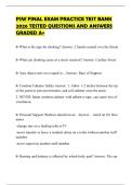 PSW FINAL EXAM PRACTICE TEST BANK 2026 TESTED QUESTIONS AND ANSWERS GRADED A&plus;