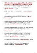 NRS 110 Fundamentals of Nursing Final Review Q & As &lpar;Verified Answers&rpar; 2026