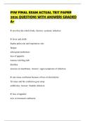 PSW FINAL EXAM ACTUAL TEST PAPER 2026 QUESTIONS WITH ANSWERS GRADED A&plus;
