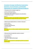 Cremation Arranger Certification Examination  Questions&comma; Correct Answers&comma; and Detailed  Explanations for Students&vert;&vert;Already Graded A&plus; 