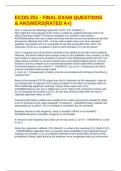 ECON 251 - FINAL EXAM QUESTIONS & ANSWERS&lpar;RATED A&plus;&rpar;