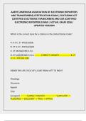 AAERT &lpar;AMERICAN ASSOCIATION OF ELECTRONIC REPORTERS AND TRANSCRIBERS&rpar; CERTIFICATION EXAM &vert; FEATURING CET &lpar;CERTIFIED ELECTRONIC TRANSCRIBER&rpar; AND CER &lpar;CERTIFIED ELECTRONIC REPORTER&rpar; EXAM &vert; ACTUAL EXAM 2026 &vert; UPDATED VERSION