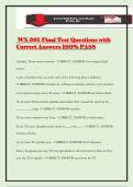 WX 301 Final Test Questions with Correct Answers 100&percnt; PASS