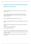 Pubh 6011 Midterm Study Guide Questions With Correct Answers 