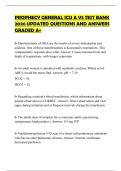 PROPHECY GENERAL ICU A V3 TEST BANK 2026 UPDATED QUESTIONS AND ANSWERS GRADED A&plus;