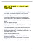 NBE ARTS EXAM QUESTIONS AND ANSWERS 