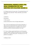 PROFESSIONAL NURSING II EXAM 3 PN2 EXAM 3 EXAMINATION TEST 2026 QUESTIONS WITH SOLUTIONS GRADED A&plus;