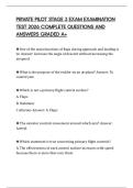 PRIVATE PILOT STAGE 3 EXAM EXAMINATION TEST 2026 COMPLETE QUESTIONS AND ANSWERS GRADED A&plus;