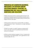 PRINCIPLES OF COMPOSITE MATERIAL MECHANICS 4TH EDITION GIBSON SOLUTIONS MANUAL CHAPTER 1-10 EXAMINATION TEST 2026 COMPLETE QUESTIONS AND SOLUTIONS