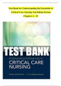 Test Bank for Understanding the Essentials of  Critical Care Nursing 3rd Edition Perrin  Chapters 1 - 19 