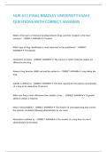 NUR 651 FINAL BRADLEY UNIVERSITY EXAM QUESTIONS WITH CORRECT ANSWERS