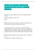 PRETEST FCCS REVIEW CERTIFICATION EXAMINATION TEST 2026 FULL ANSWERS GRADED A&plus;
