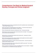 Comprehensive Test Bank for Medical-Surgical Nursing&colon; Concepts and Clinical Judgment