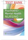 Test Bank for Psychiatric-Mental Health Nursing 8th Edition by Sheila Videbeck &ndash; All Chapters 1-24 &vert; Complete Guide & Answer Key