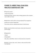 POWER TO ARREST FINAL EXAM 2026 PRACTICE QUESTION SET ONE