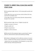 POWER TO ARREST FINAL EXAM 2026 MASTER STUDY EXAM