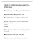 POWER TO ARREST FINAL EXAM 2026 FINAL REVIEW EXAM