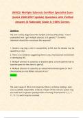 &lpar;MSCS&rpar; Multiple Sclerosis Certified Specialist Exam &lpar;Latest 2026&sol;2027 Update&rpar; Questions with Verified Answers & Rationale&vert; Grade A &vert;100&percnt; Correct&period;