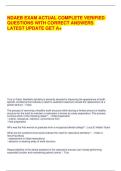 NDAEB EXAM ACTUAL COMPLETE VERIFIED QUESTIONS WITH CORRECT ANSWERS LATEST UPDATE GET A&plus;