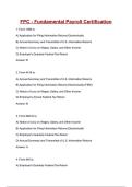FPC - Fundamental Payroll Certification Questions and correct Answers &lpar;100&percnt; VERIFIED&rpar;&vert; 2026&sol;2027