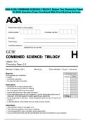 AQA GCSE COMBINED SCIENCE&colon; TRILOGY Higher Tier Chemistry Paper  1H 2026 Question Paper Combined With Final Marking Scheme   