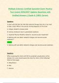Multiple Sclerosis Certified Specialist Exam Practice Test &lpar;Latest 2026&sol;2027 Update&rpar; Questions with Verified Answers &vert; Grade A &vert;100&percnt; Correct&period;