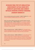 HR BLOCK FINAL TEST &lpar;ITC 2026&rpar; ACTUAL  EXAM NEWEST ACTUAL EXAM WITH  COMPLETE QUESTIONS AND CORRECT  DETAILED ANSWERS &lpar;VERIFIED ANSWERS&rpar;  &vert;ALREADY GRADED A&plus;