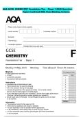 AQA GCSE CHEMISTRY Foundation Tier Paper 1 2026 Question  Paper Combined With Final Marking Scheme 