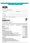 AQA GCSE CHEMISTRY Foundation Tier Paper 2 2026 Question Paper  Combined With Final Marking Scheme 