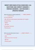 NREMT-EMR EXAM ACTUAL EXAM 2026 &vert; ALL QUESTIONS AND CORRECT ANSWERS &vert; VERIFIED ANSWERS &vert; JUST RELEASED &vert; UPDATED VERSION