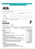 AQA GCSE PHYSICS Foundation Tier Paper 1 2026 Question Paper  Combined With Final Marking Scheme  