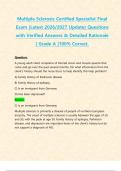 Multiple Sclerosis Certified Specialist Final Exam &lpar;Latest 2026&sol;2027 Update&rpar; Questions with Verified Answers & Detailed Rationale &vert; Grade A &vert;100&percnt; Correct&period;