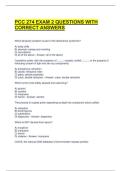 PCC 274 EXAM 2 QUESTIONS WITH CORRECT ANSWERS 