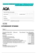 AQA GCSE CITIZENSHIP STUDIES Paper 1 2026 Question Paper  Combined With Final Marking Scheme