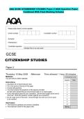 AQA GCSE CITIZENSHIP STUDIES Paper 2 2026 Question Paper  Combined With Final Marking Scheme