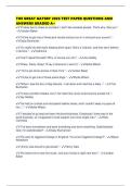 THE GREAT GATSBY 2026 TEST PAPER QUESTIONS AND ANSWERS GRADED A&plus;