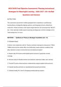 WGU D658 Final Objective Assessment&colon; Planning Instructional Strategies for Meaningful Learning - 2026-2027 &vert; 250&plus; Verified Questions and Answers