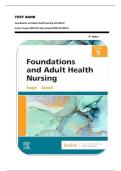 TEST BANK  Foundations and Adult Health Nursing 9th Edition by Kim Cooper MSN RN&comma; Kelly Gosnell MSN RN &lpar;2022&rpar; 