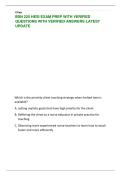 BSN 225 HESI EXAM PREP WITH VERIFIED QUESTIONS WITH VERIFIED ANSWERS LATEST UPDATE