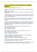 NHS 111 UPDATED ACTUAL QUESTIONS AND ANSWERS GRADED A&plus;