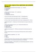 NHS 111 FINAL EXAM ACTUAL QUESTIONS AND ANSWERS GRADED A&plus;