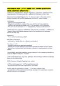 NEUROBIOLOGY LATEST 2026 TEST PAPER QUESTIONS AND ANSWERS GRADED A&plus;