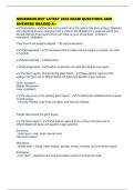 NEUROBIOLOGY LATEST 2026 EXAM QUESTIONS AND ANSWERS GRADED A&plus;